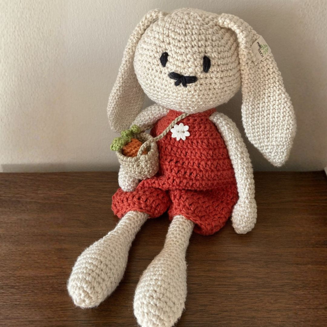 Hand-Crocheted Merino Bunny