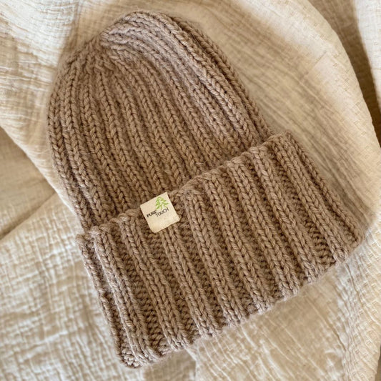 Mohair & Merino Wool Beanie - Hand-Knitted