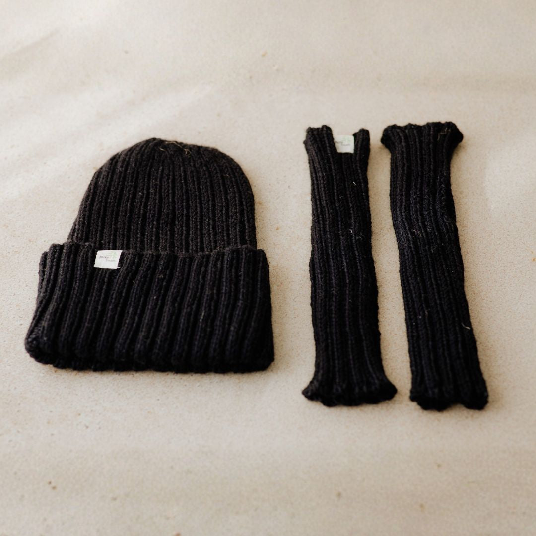 Winter Warmers - Merino Wool Beanie & Hand Warmers Set