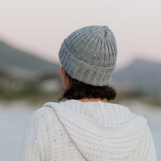 Merino Wool Beanie - Hand-Knitted