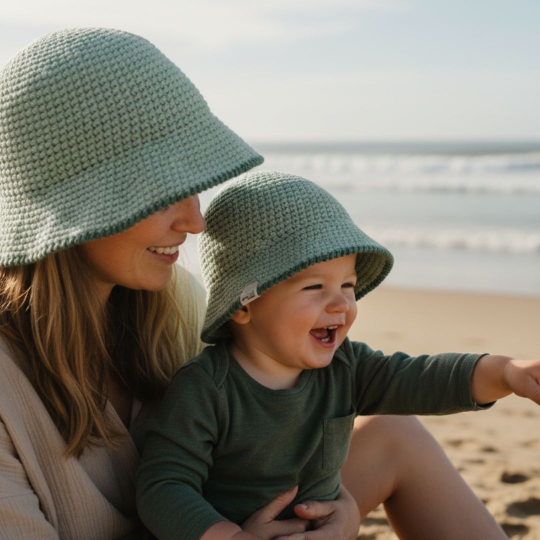 Mini-Me Bucket Hat Set - Mom & Toddler Organic Cotton