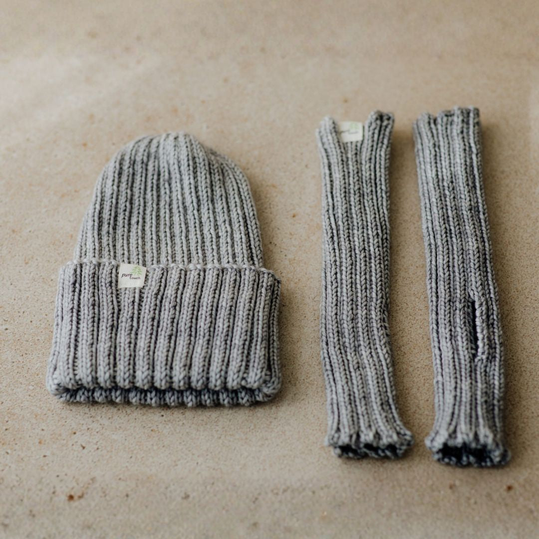 Winter Warmers - Merino Wool Beanie & Hand Warmers Set